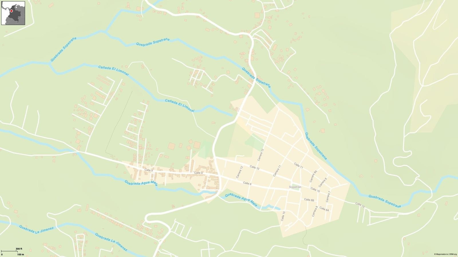 Mapa de ubicación de Selva Nativa en Sopetrán, Antioquia